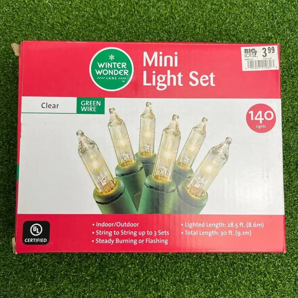 Winter Wonder Lane 2 Box Warm White LED Mini Light Sets and Clear Mini Light Set